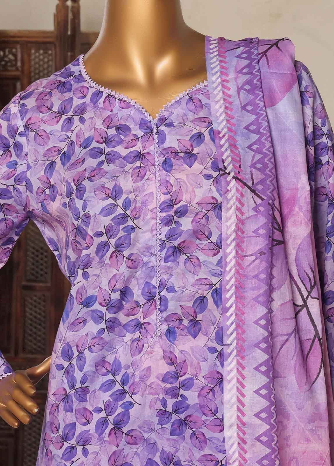 Bin Saeed 3 Piece Printed Stitched Suit D-08