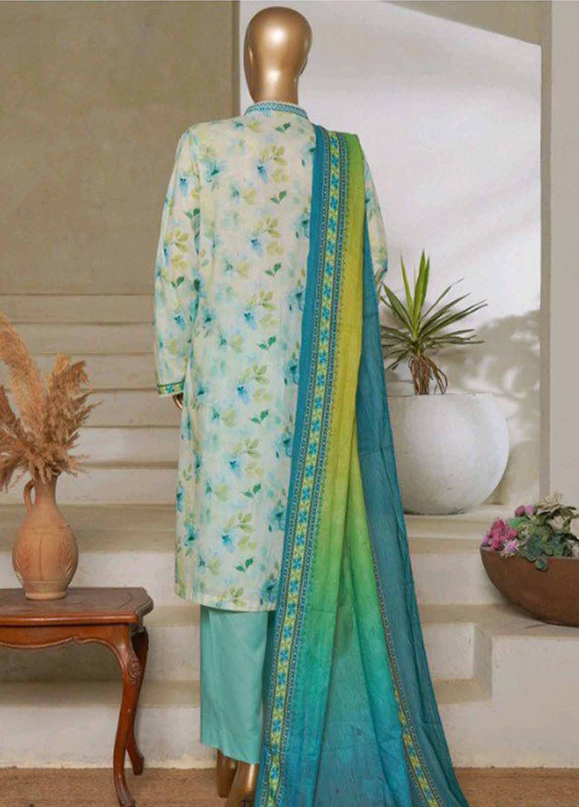 Bin Saeed 3 Piece Printed Stitched Suit D-06
