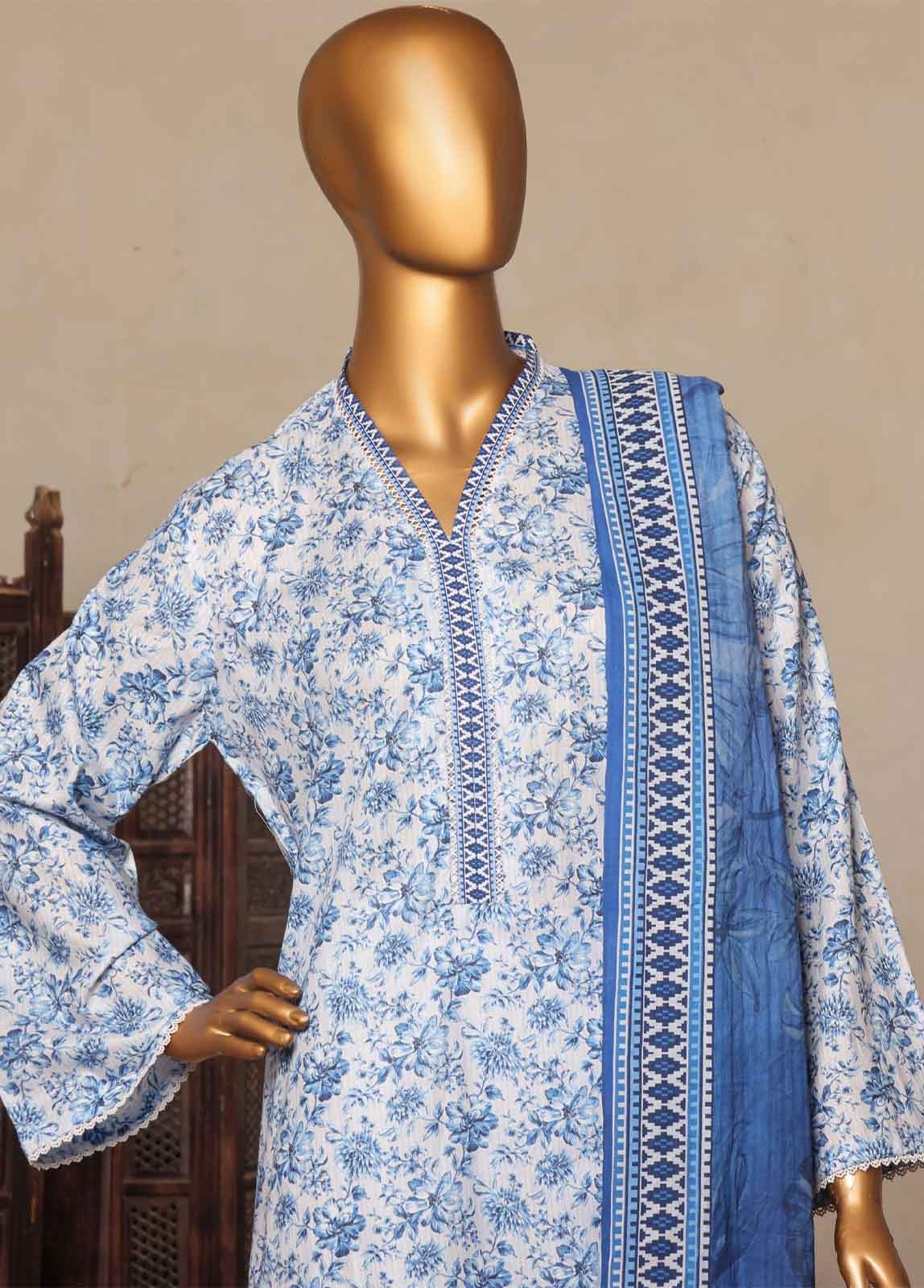 Bin Saeed 3 Piece Printed Stitched Suit D-13