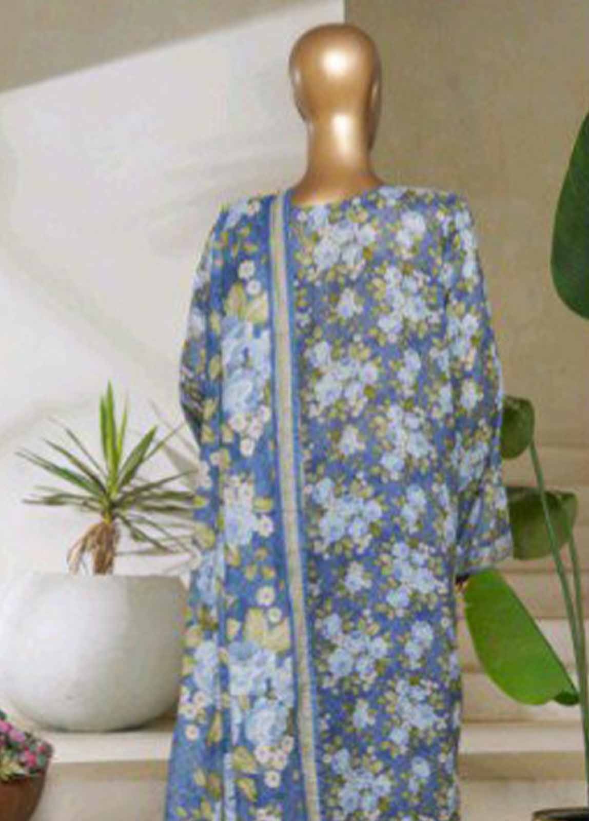 Bin Saeed 3Piece Printed Stitched Suit D-05
