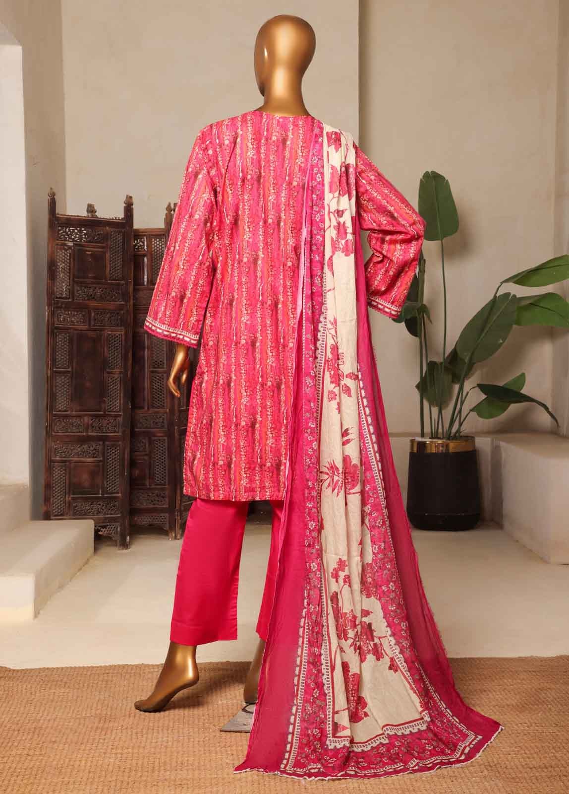 Bin Saeed 3 Piece Printed Stitched Suit D-14