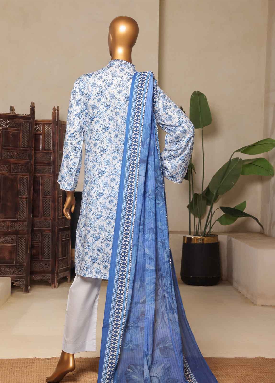 Bin Saeed 3 Piece Printed Stitched Suit D-13