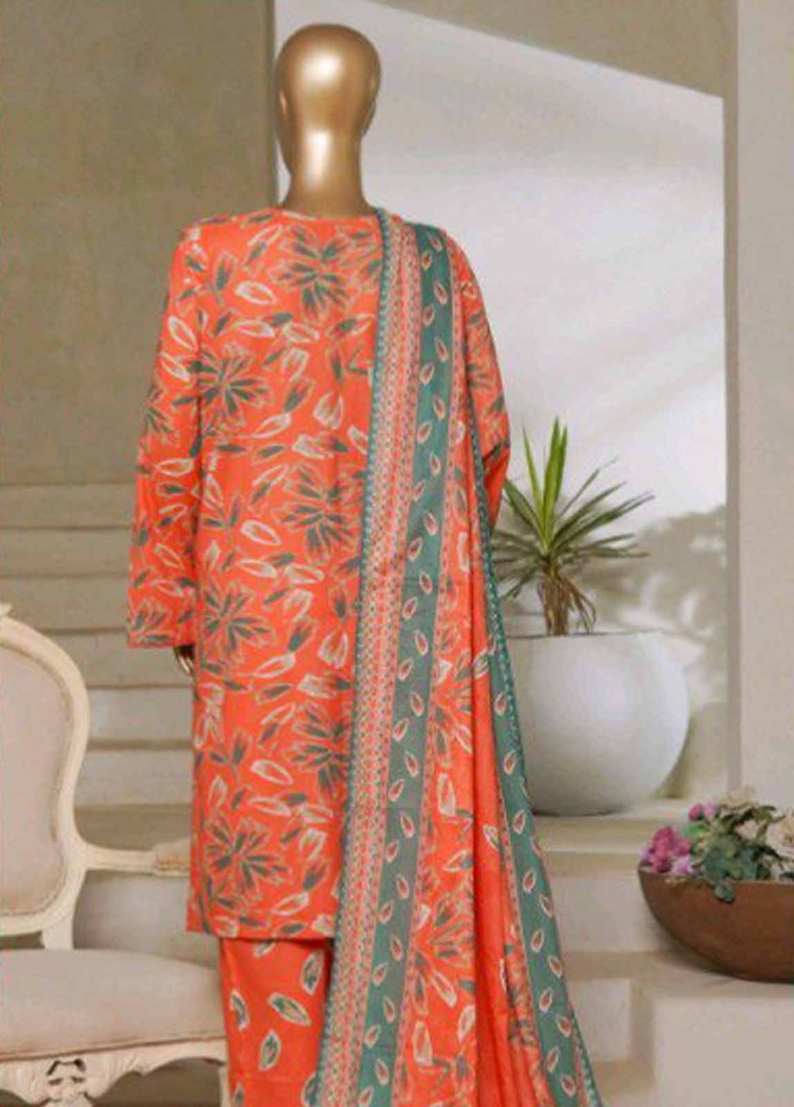 Bin Saeed 3 Piece Printed Stitched Suit D-02