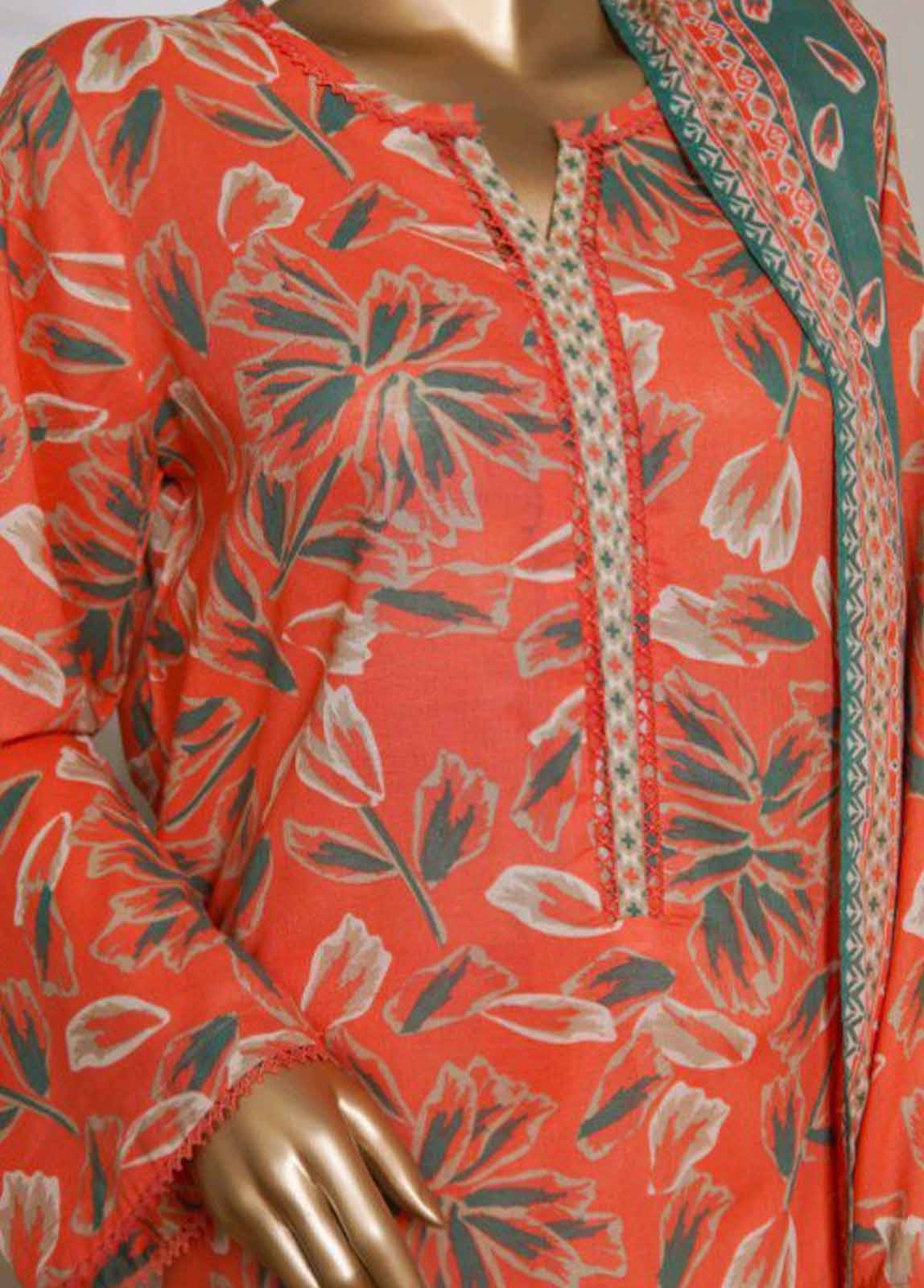 Bin Saeed 3 Piece Printed Stitched Suit D-02
