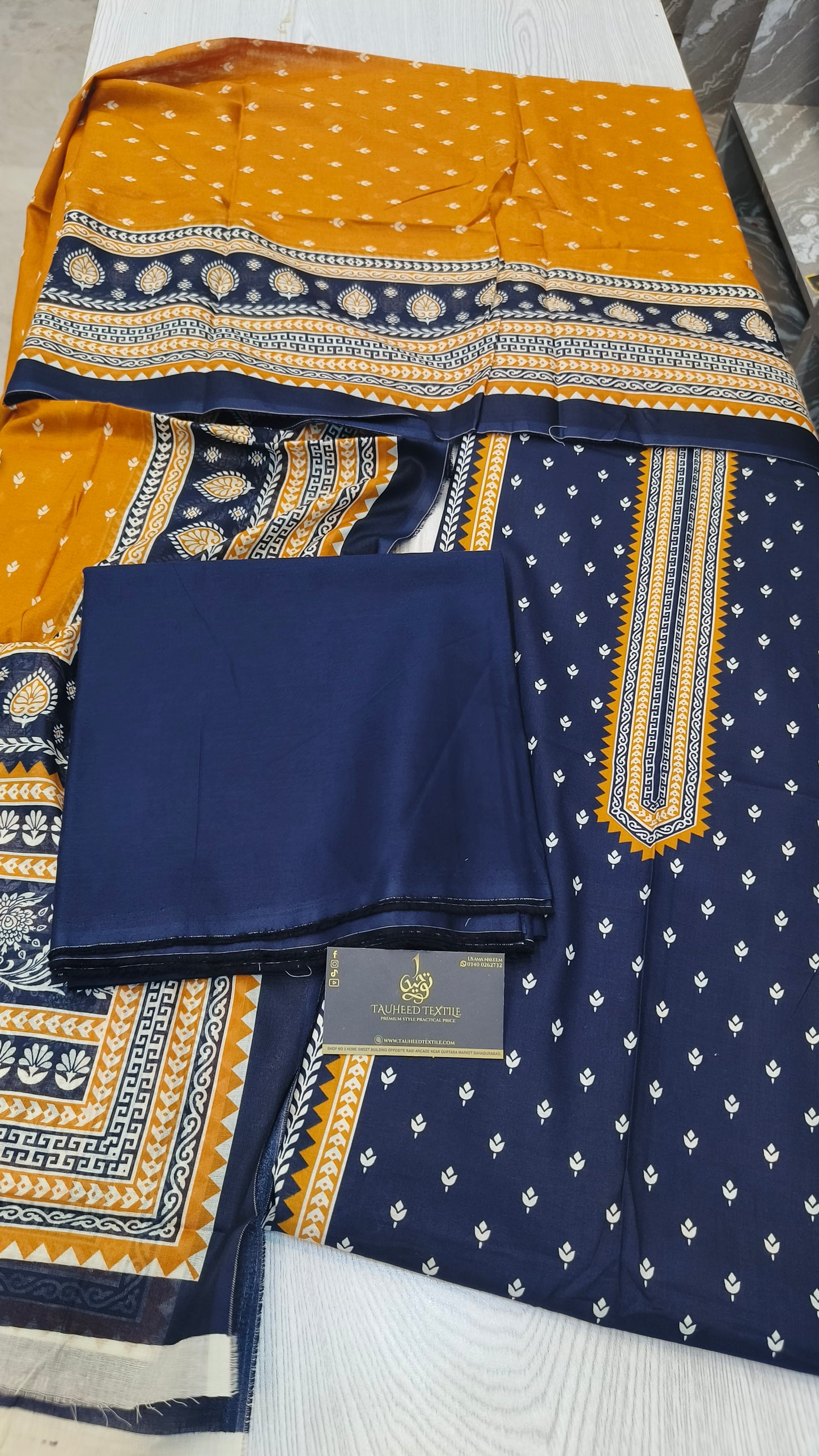 Bin Saeed 3pc Digital Printed Lawn 2025 D06