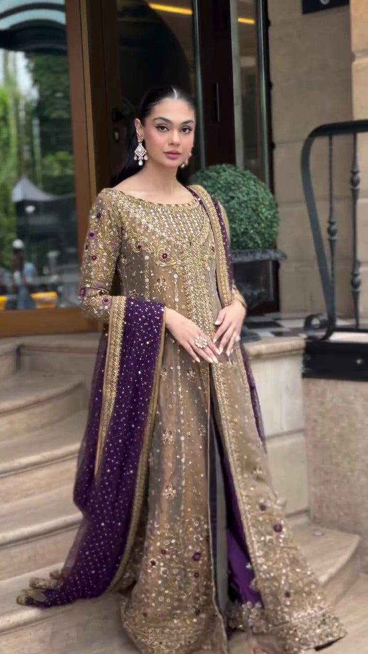 Haris ShakeelLuxury Formal Tabbaco Purple