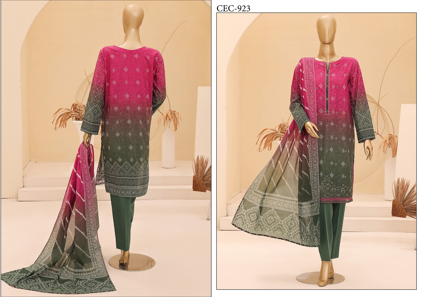 Chunri Embroided Lawn By Hz Textile D01