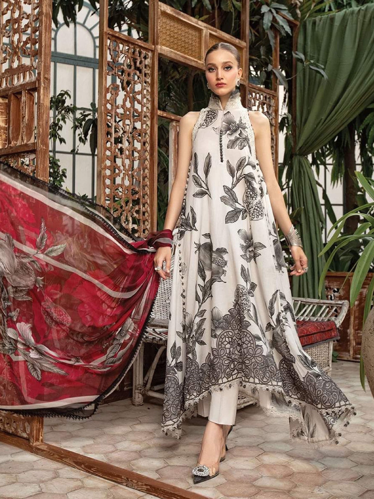 Designer Inspired Maria B OffWhite Lawn