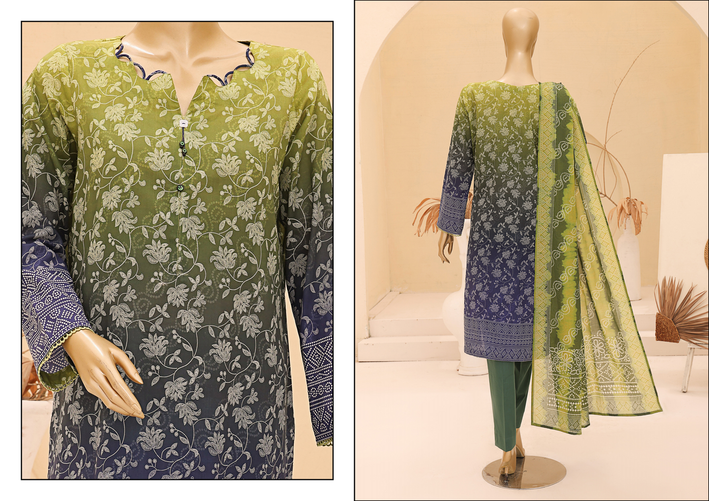 Chunri Embroided Lawn By Hz Textile D03