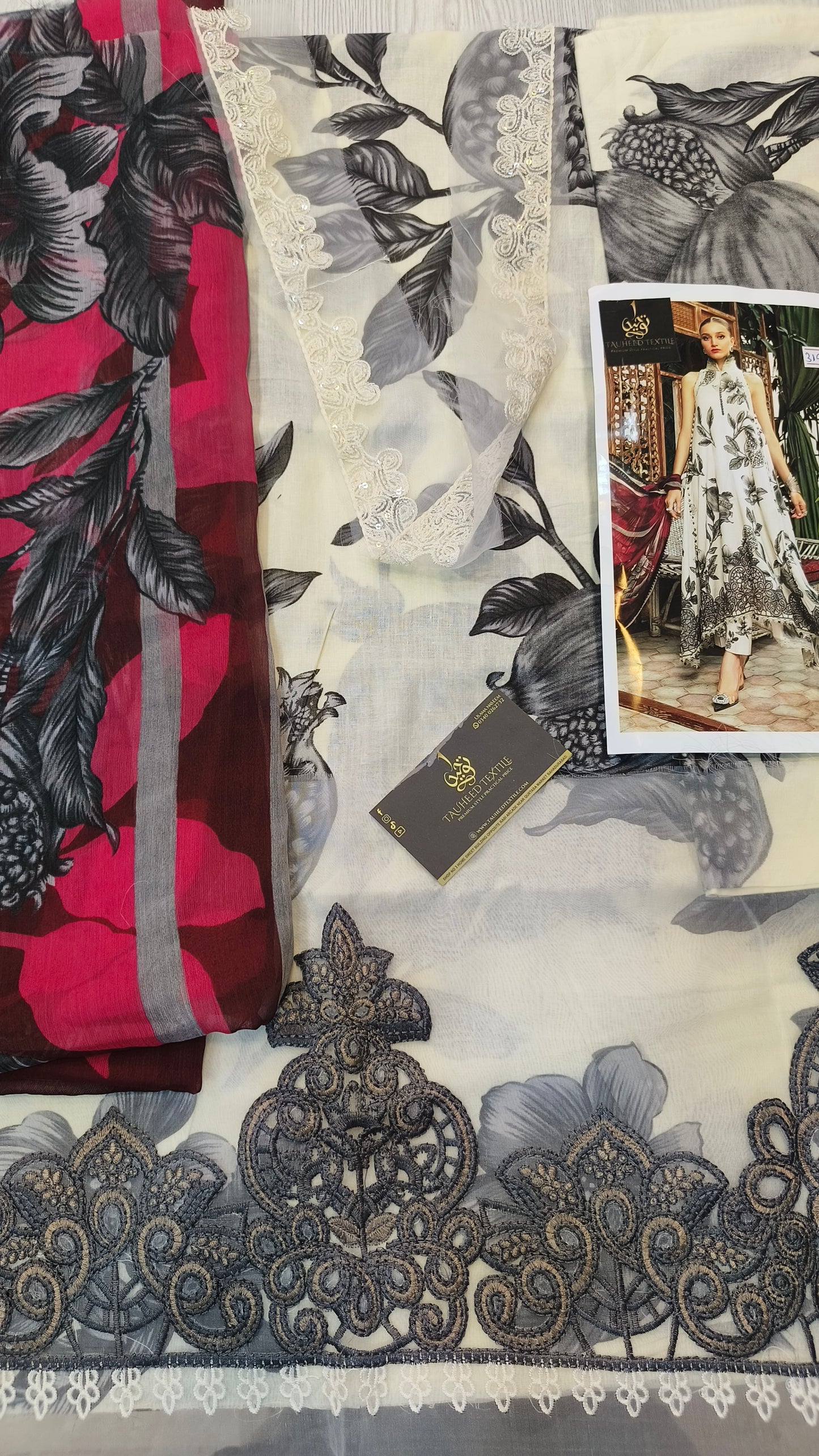 Designer Inspired Maria B OffWhite Lawn