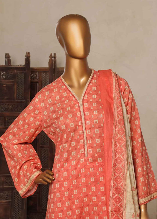 Bin Saeed 3 Piece Printed Stitched Suit D-12