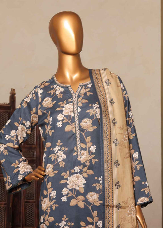 Bin Saeed 3 Piece Printed Stitched Suit D-15