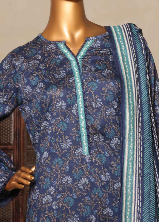 Bin Saeed 3 Piece Printed Stitched Suit D-10