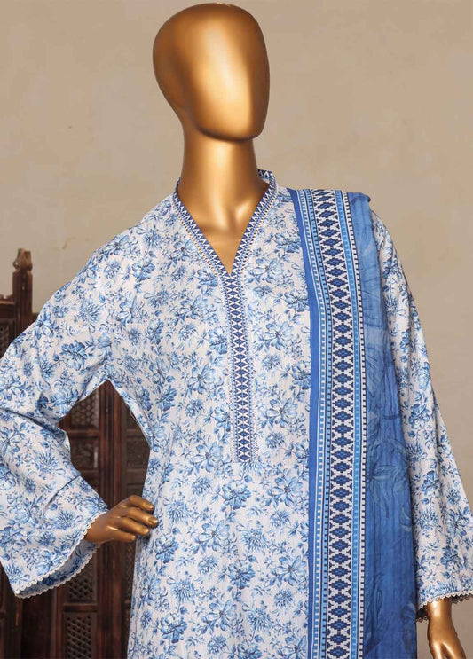 Bin Saeed 3 Piece Printed Stitched Suit D-13