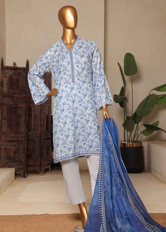 Bin Saeed 3 Piece Printed Stitched Suit D-13