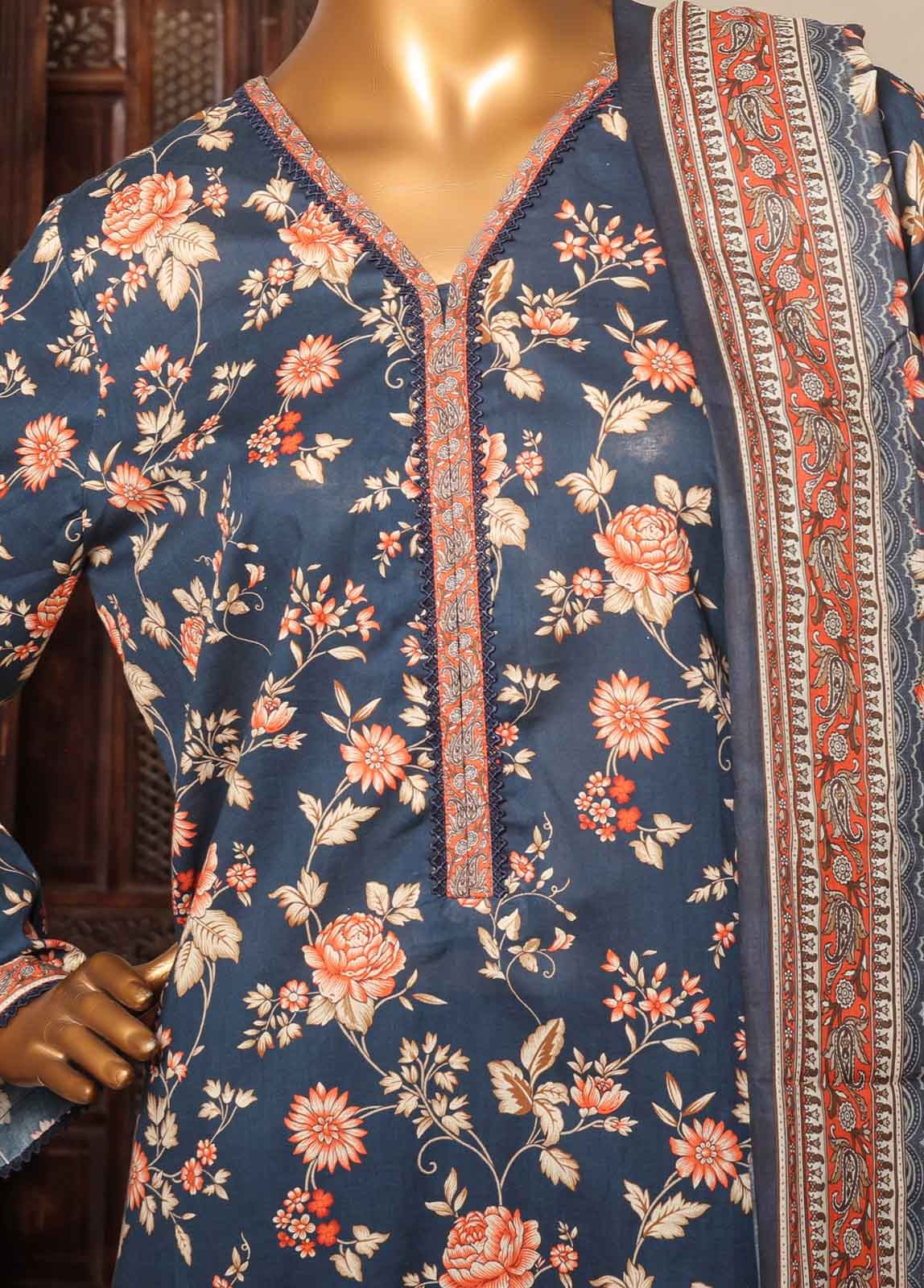 Bin Saeed 3 Piece Printed Stitched Suit D-11