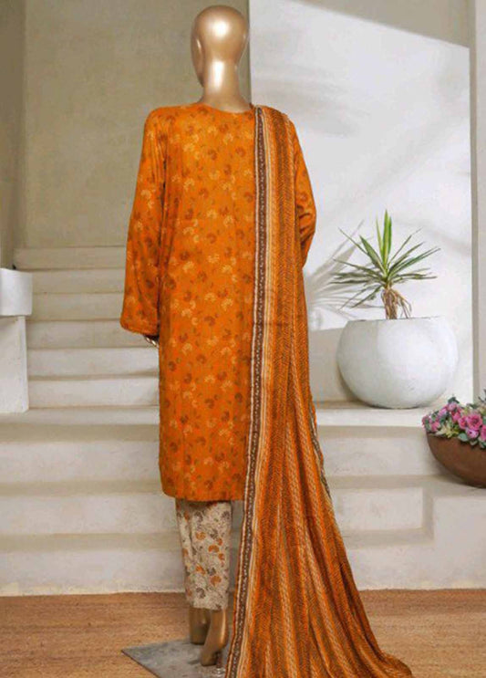 Bin Saeed 3 Piece Printed Stitched Suit D-07