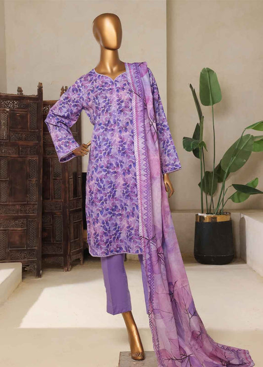 Bin Saeed 3 Piece Printed Stitched Suit D-08