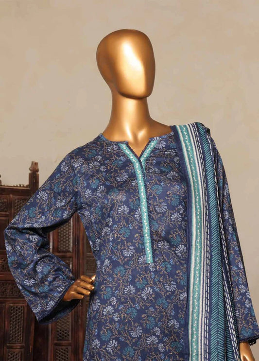 Bin Saeed 3 Piece Printed Stitched Suit D-10