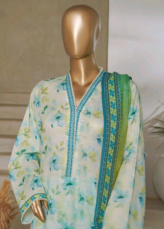 Bin Saeed 3 Piece Printed Stitched Suit D-06