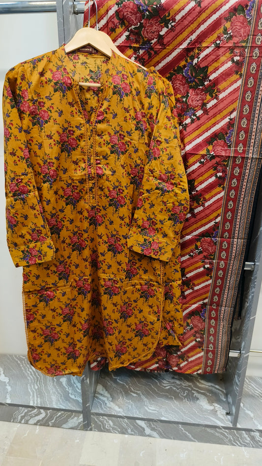 Bin Saeed 3Pc Printed Lawn Stiched Suit D17