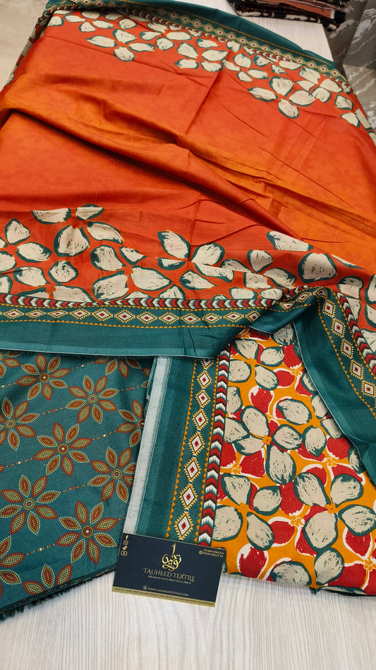 Bin Saeed 3pc Digital Printed Lawn 2025 D27