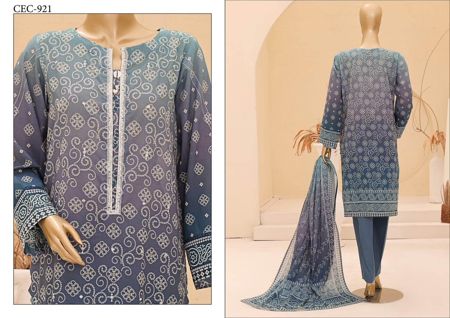 Chunri Embroided Lawn By Hz Textiles D05