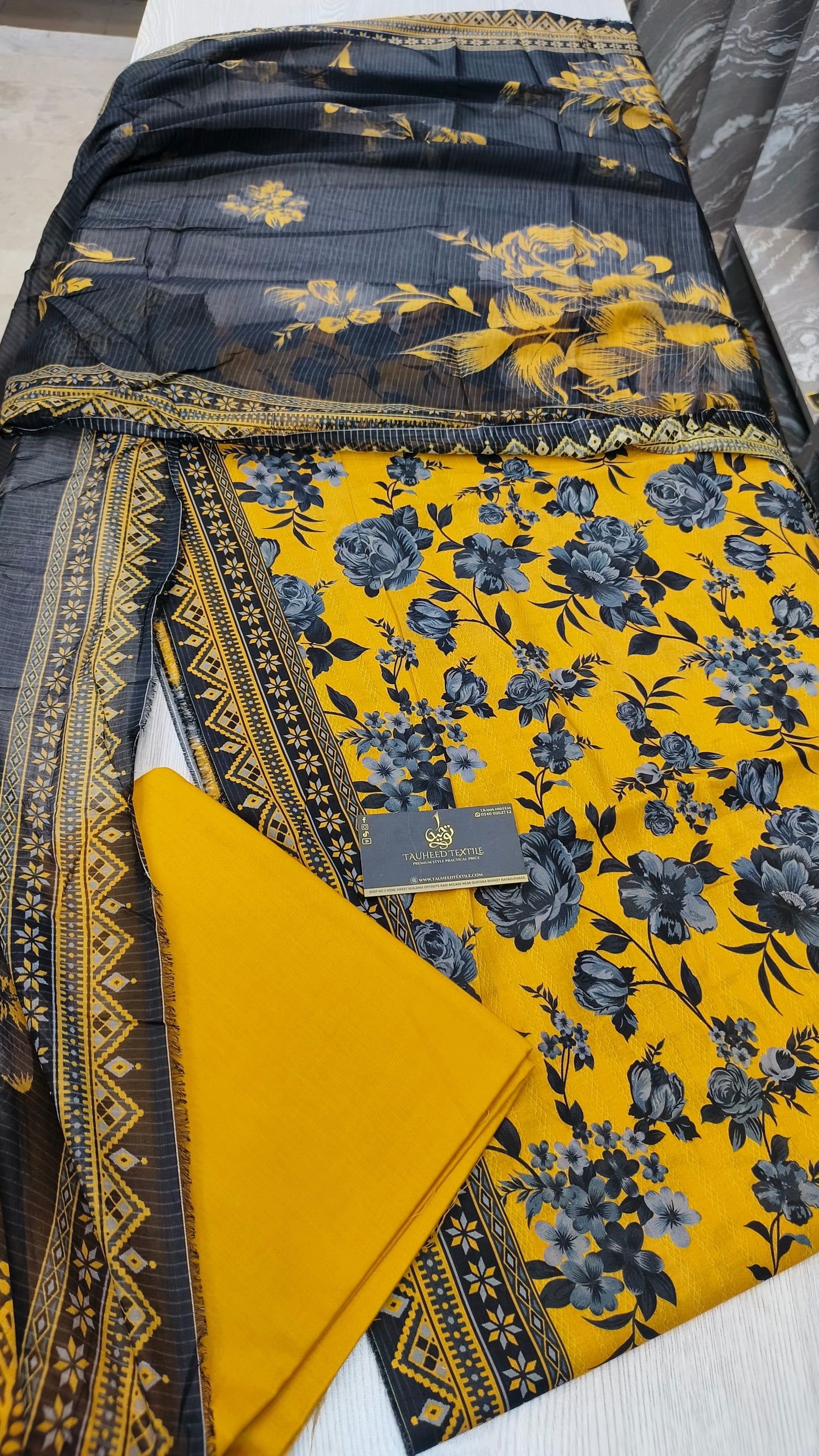 Bin Saeed 3pc Digital Printed Lawn 2025 D03