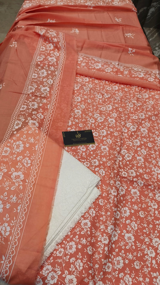 Bin Saeed 3pc Digital Printed Lawn 2025 D04