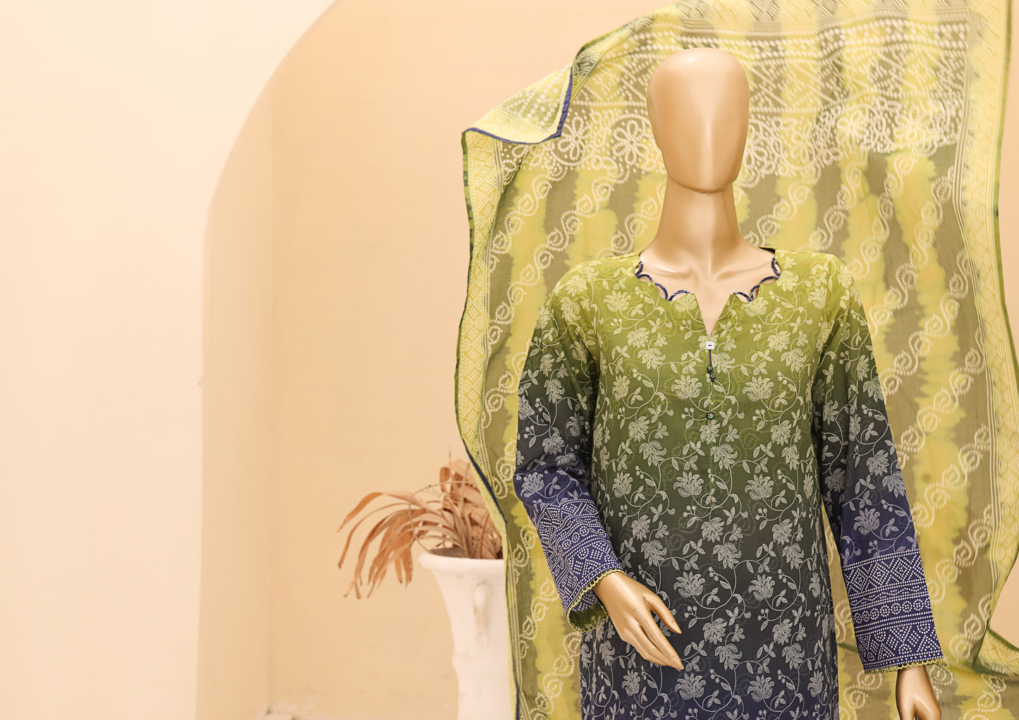 Chunri Embroided Lawn By Hz Textile D03