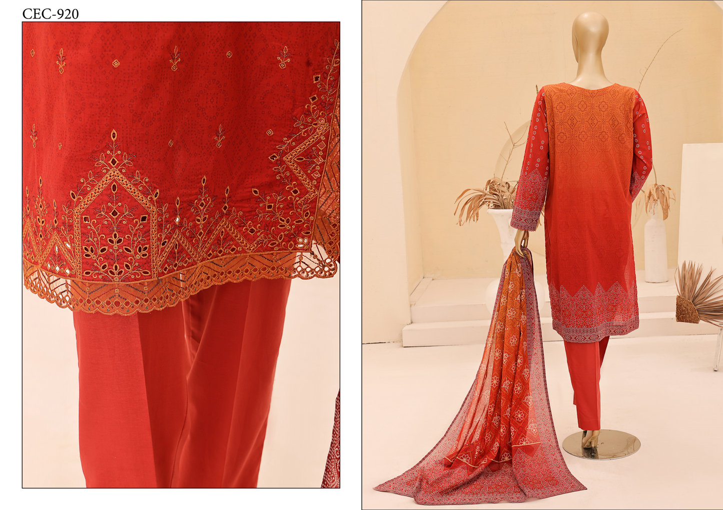 Chunri Lawn Embroided By Hz Textiles D04