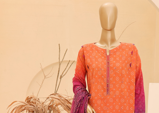 Chunri Embroided Lawn By Hz Textile D02
