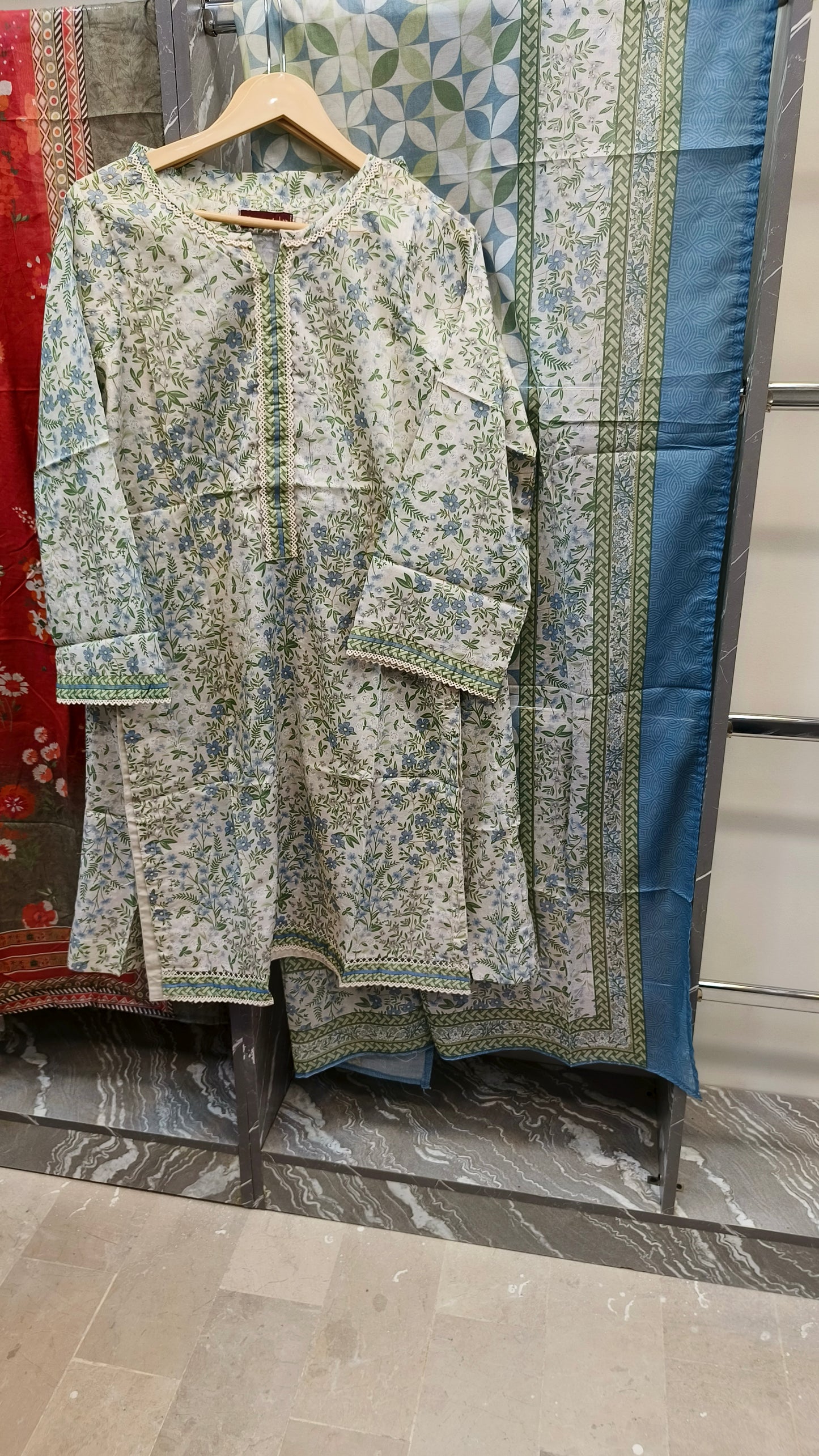 Bin Saeed 3Pc Printed Lawn Stiched Suit D09