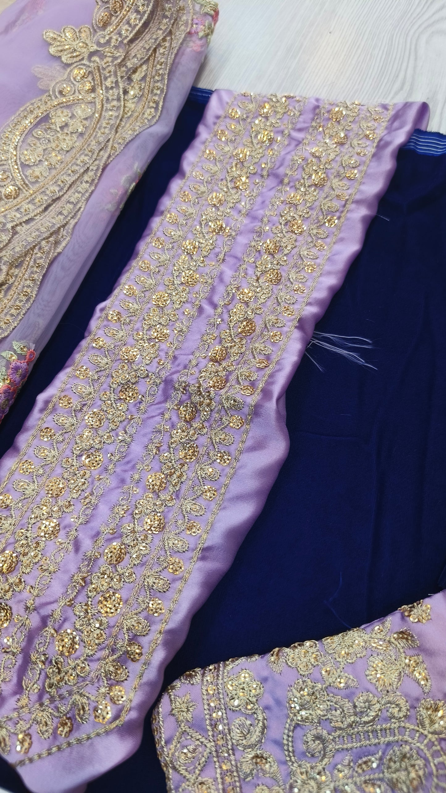 Zainab Chotani Royal Blue Velvet D.I