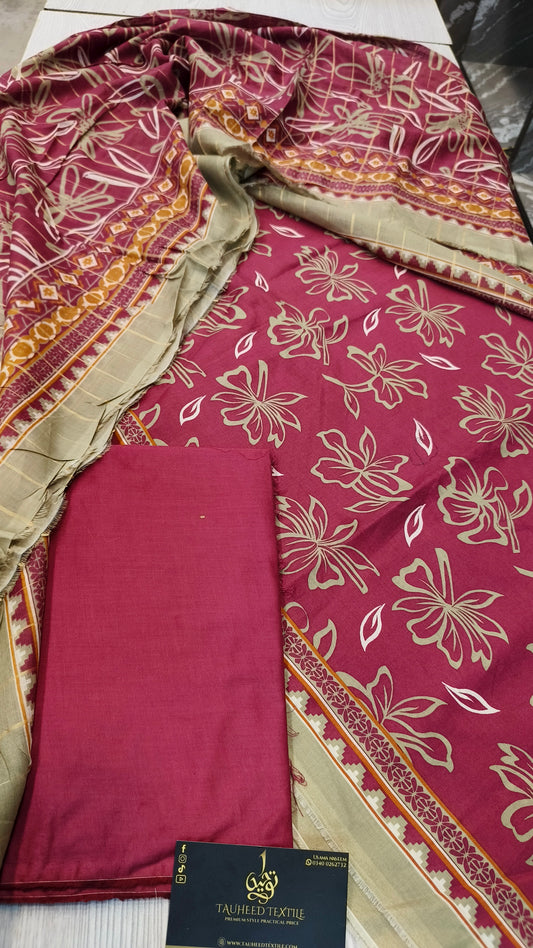 Bin Saeed 3Pc Digital Printed Lawn 2025 D25