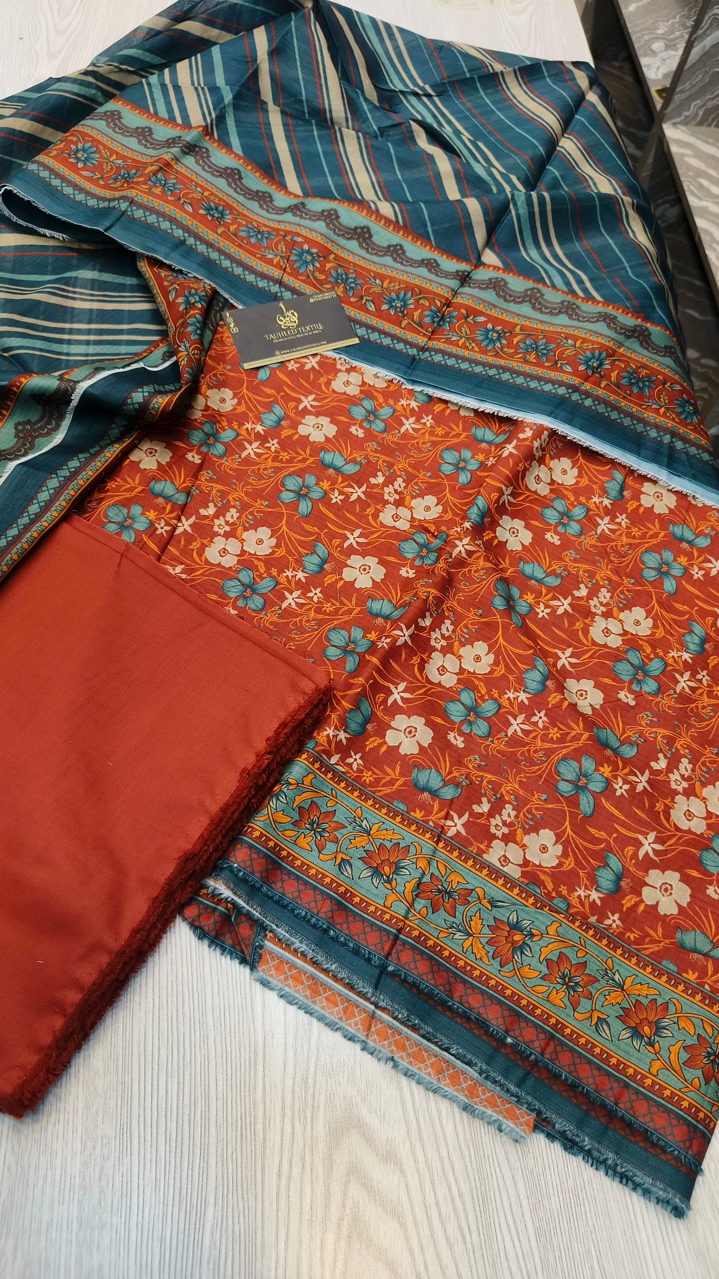 Bin Saeed 3pc Digital Printed Lawn 2025 D24