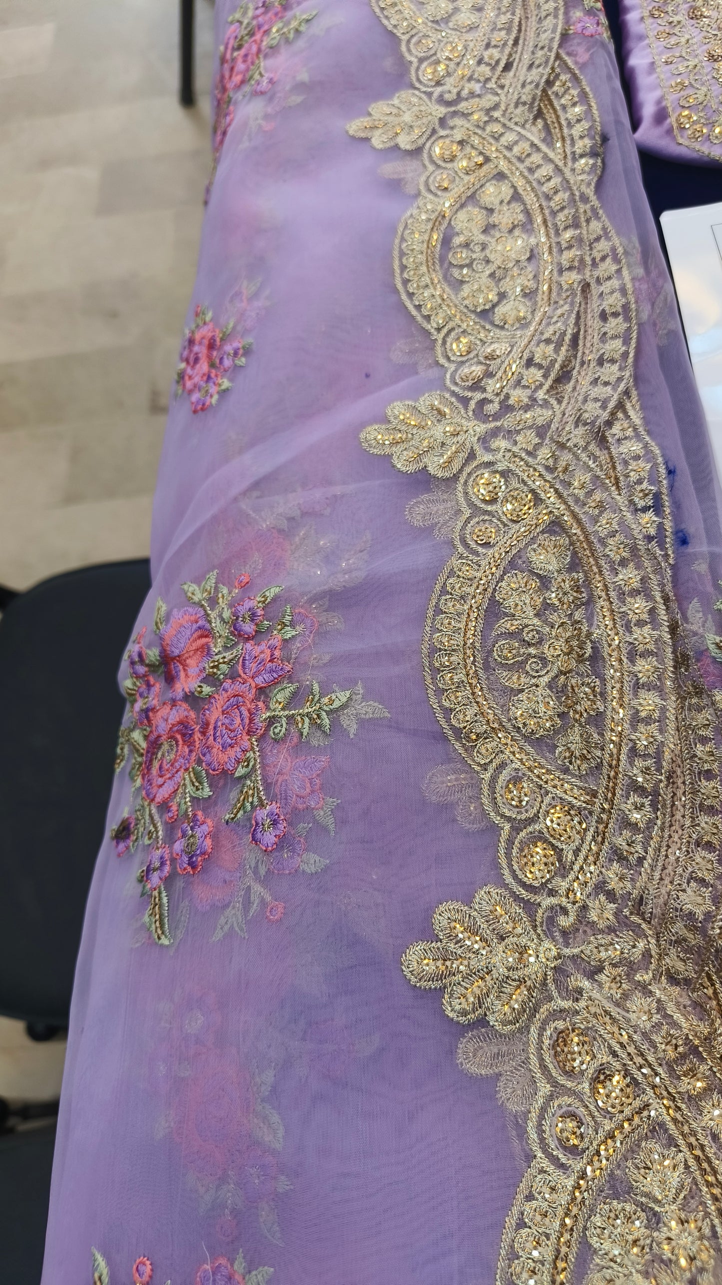 Zainab Chotani Royal Blue Velvet D.I