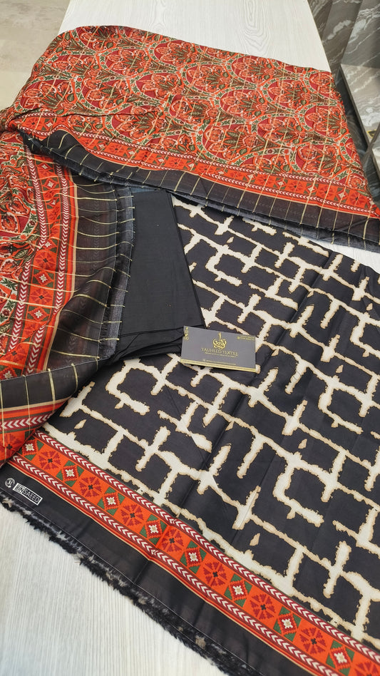 Bin Saeed 3pc Digital Printed Lawn 2025 D14