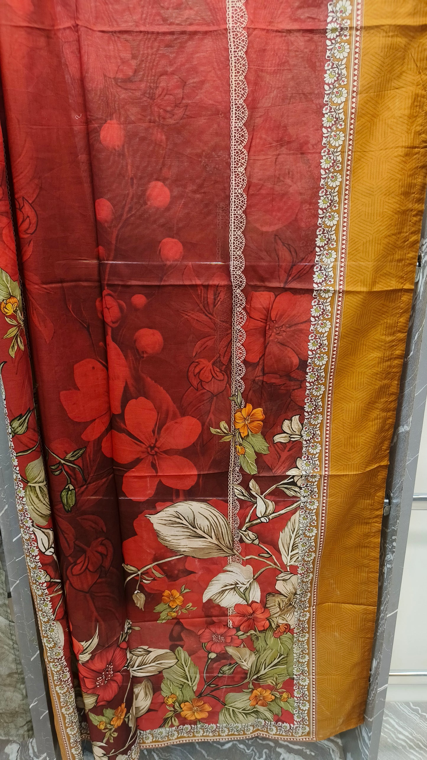 Bin Saeed 3pc Printed Lawn Stiched Suit D08