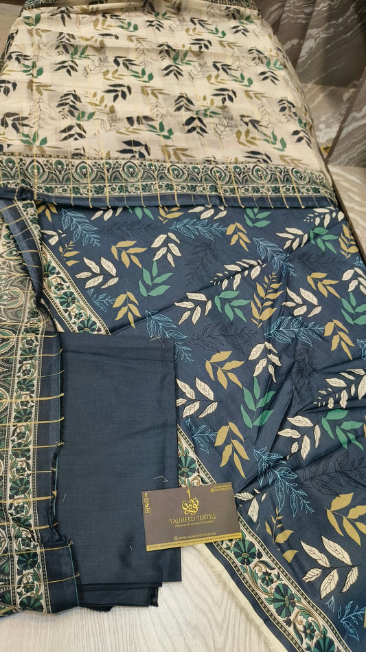 Bin Saeed 3pc Digital Printed Lawn 2025 D10