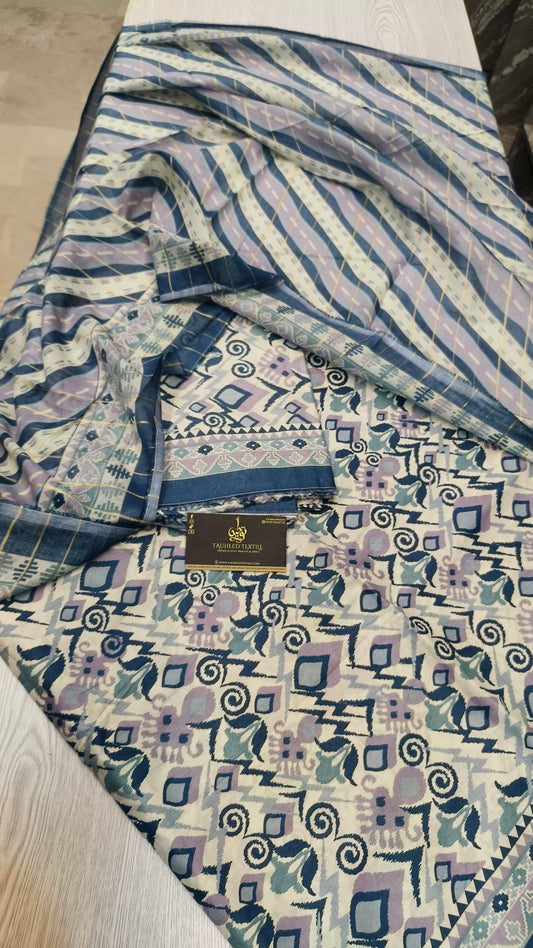 Bin Saeed 3pc Digital Printed Lawn 2025 D02