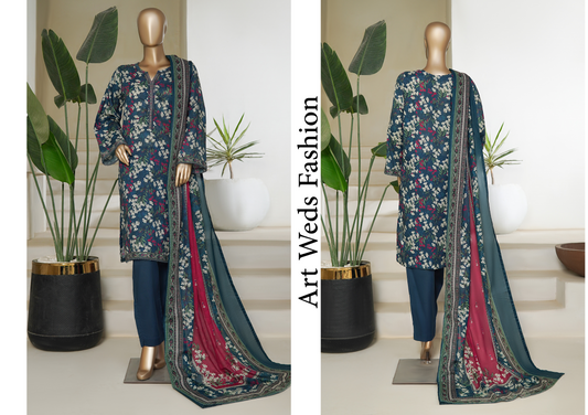 Bin Saeed 3Pc Printed Stiched Suits D03