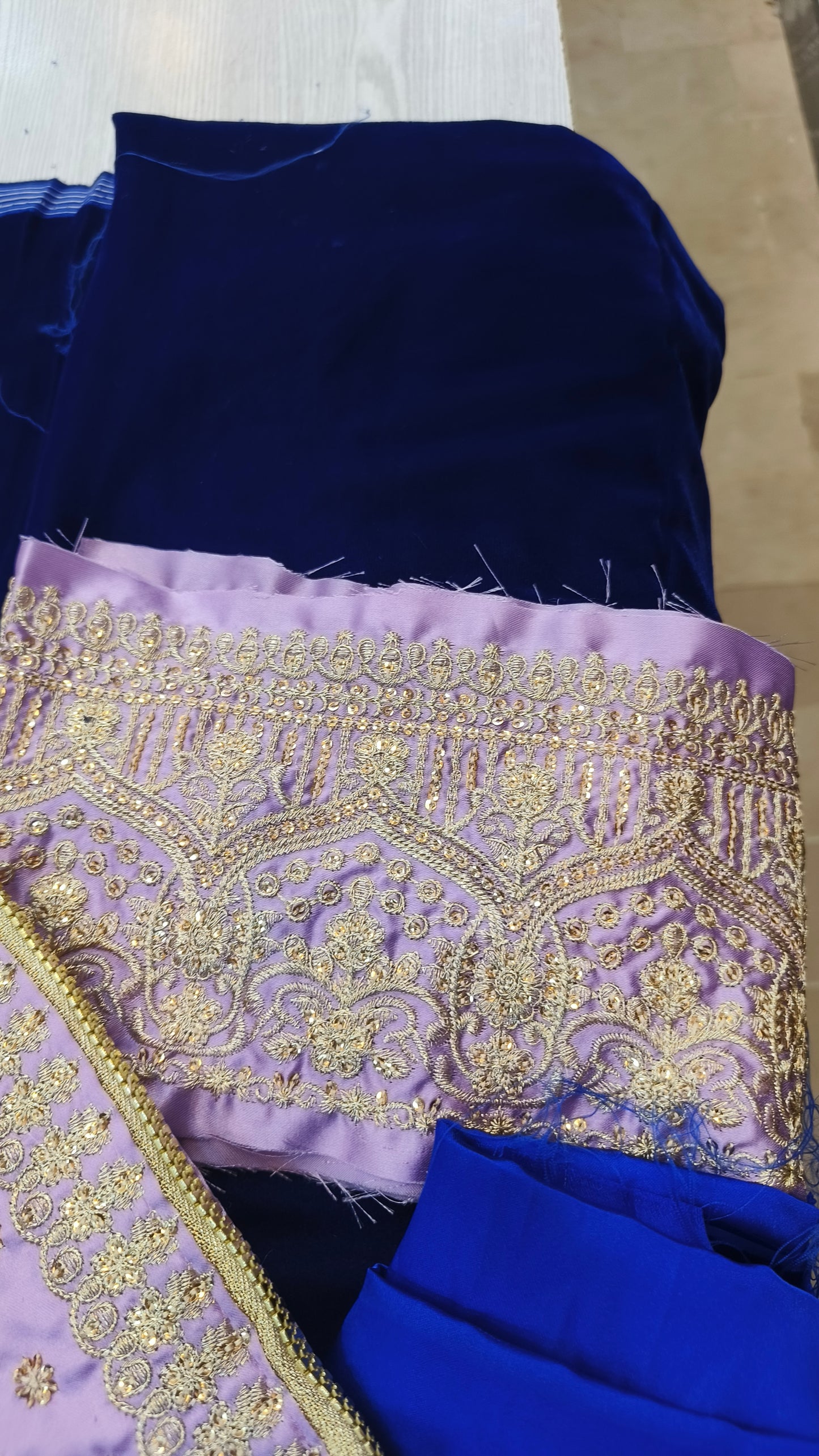 Zainab Chotani Royal Blue Velvet D.I