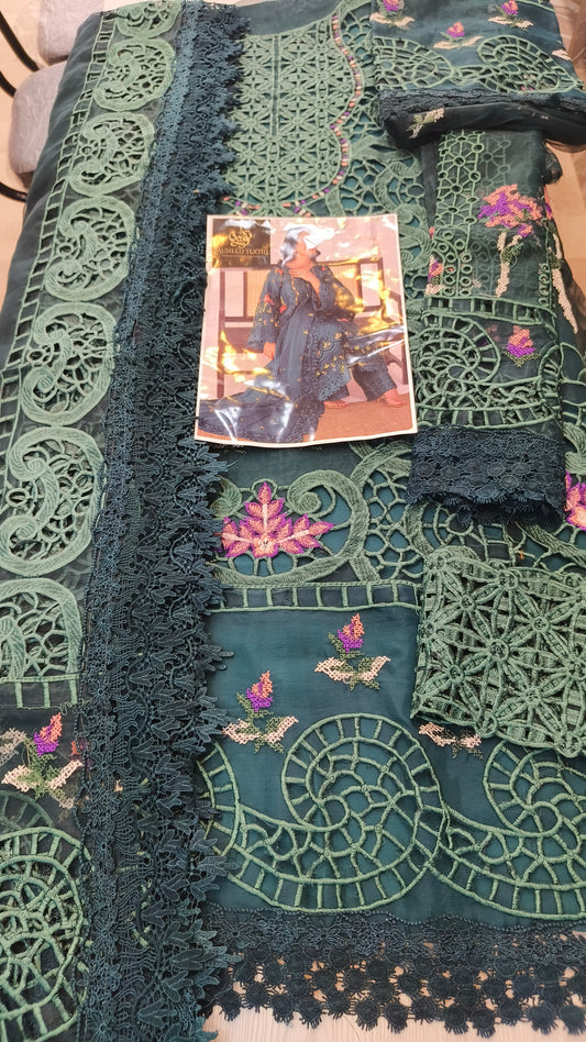 Aneelas Green Organza