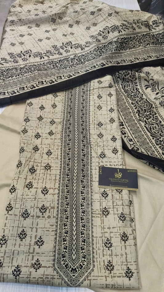 Bin Saeed 3pc Digital Printed Lawn 2025 D22