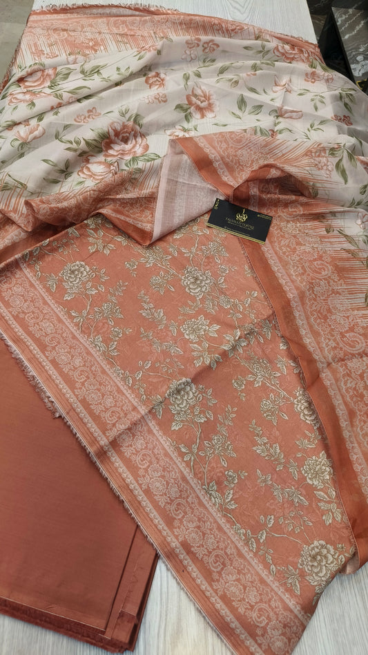 Bin Saeed 3pc Digital Printed Lawn 2025 D15
