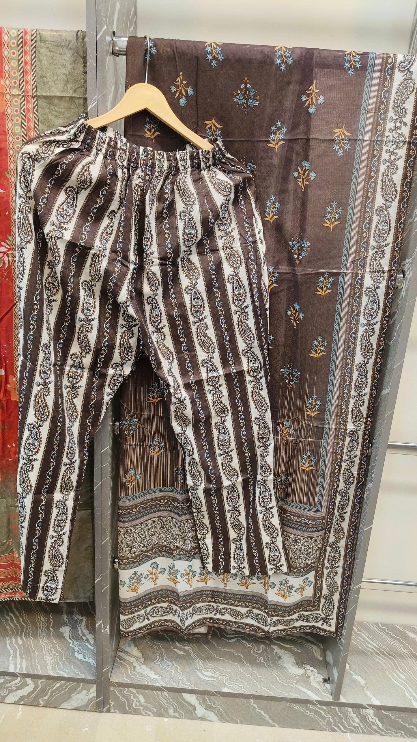 Bin Saeed 3Pc Printed Lawn Stiched Suit D12