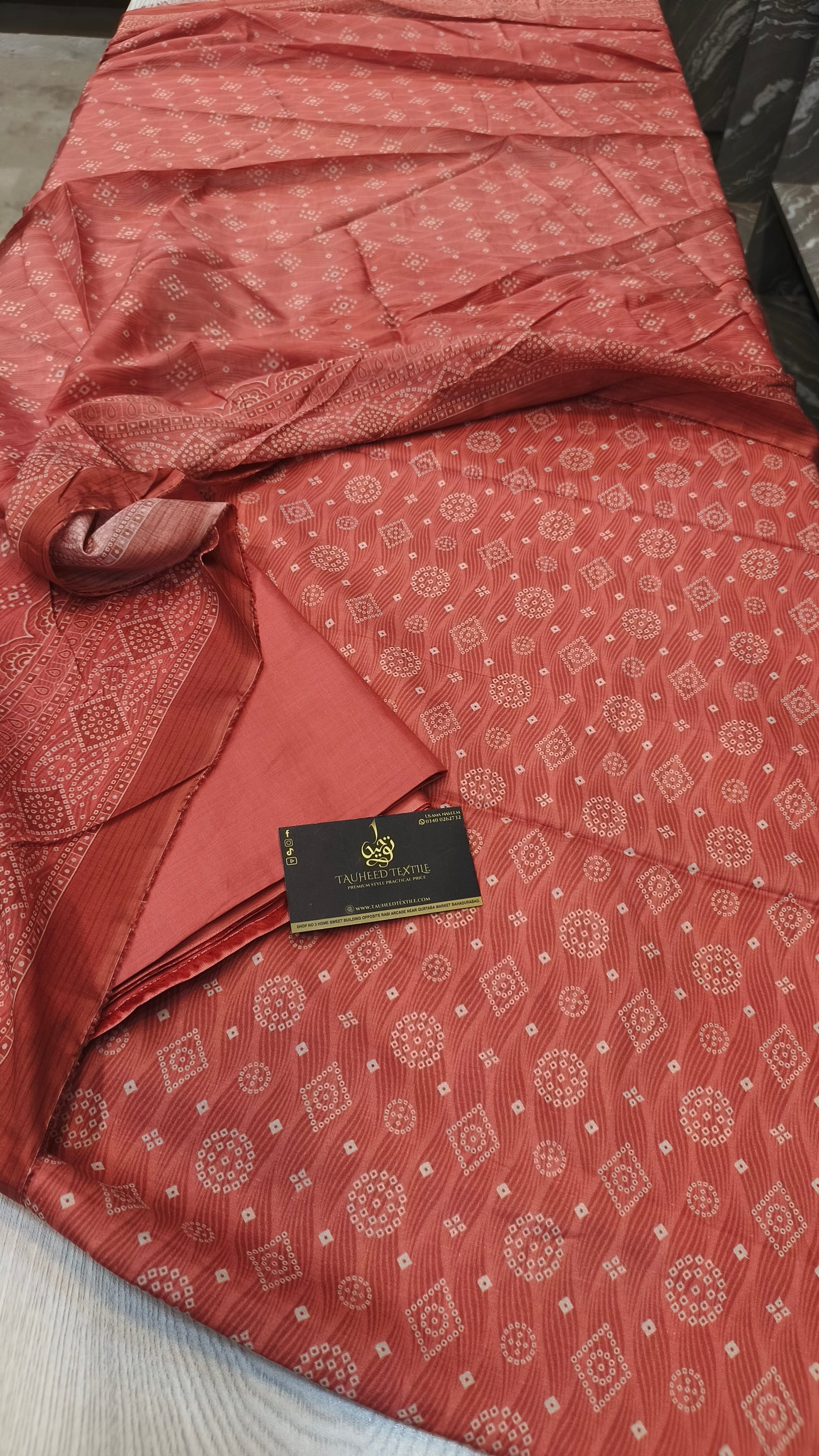 Bin Saeed 3pc Digital Printed Lawn 2025 D01