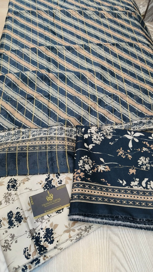 Bin Saeed 3pc Digital Printed Lawn 2025 D28