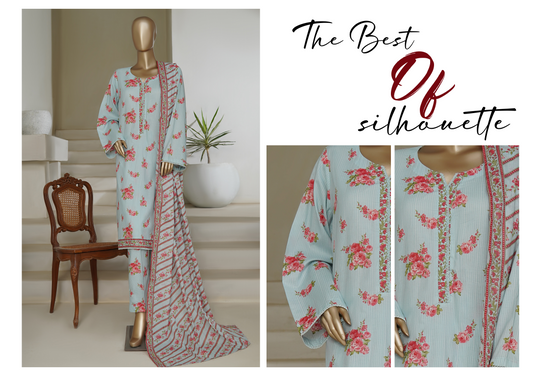 Bin Saeed 3pc Printed Lawn Stiched Suit D06